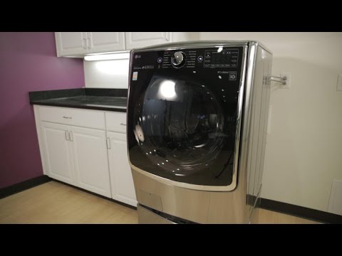 LG's stunning double washer stands tall